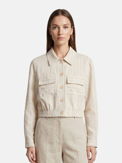 Camicia in Viscosa Beige