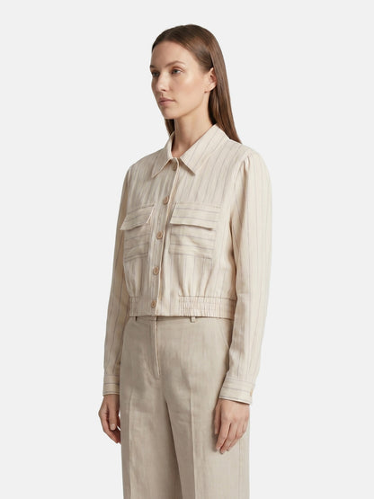 Camicia in Viscosa Beige