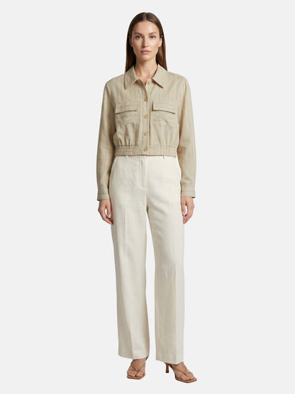 Camicia in Viscosa Beige Scuro
