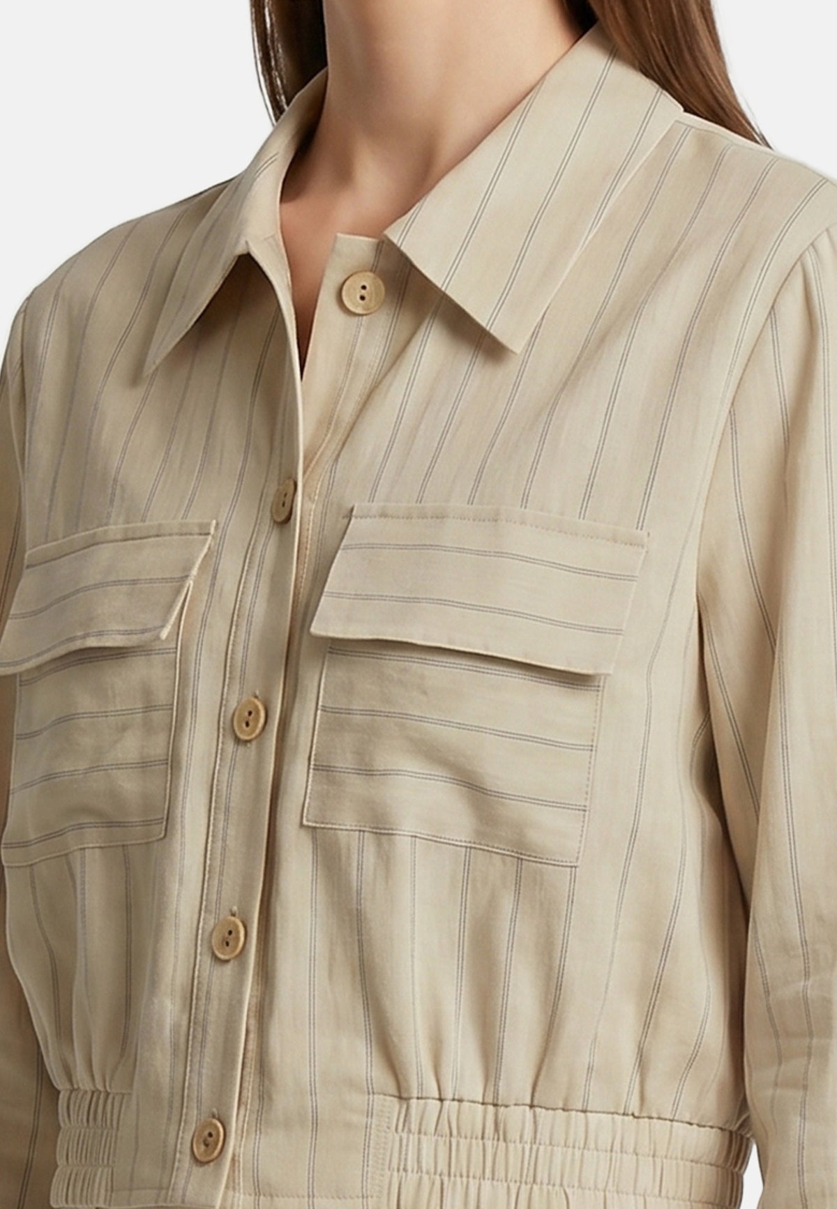 Camicia in Viscosa Beige Scuro