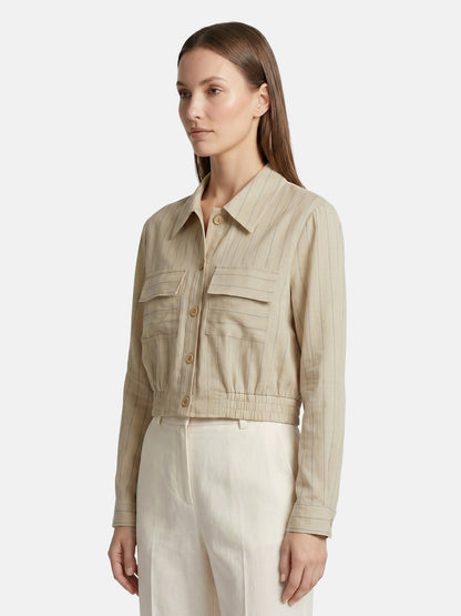 Camicia in Viscosa Beige Scuro