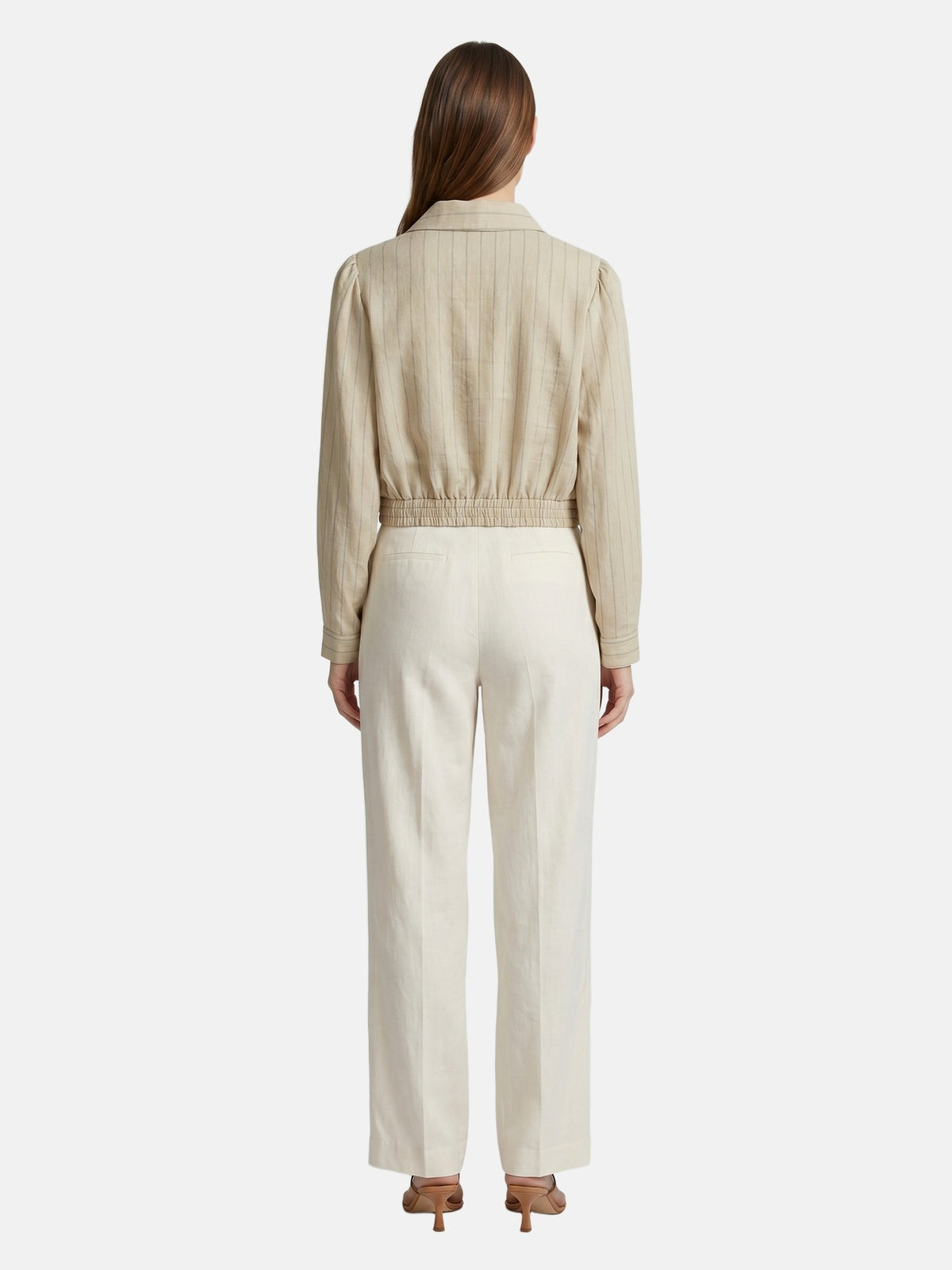 Camicia in Viscosa Beige Scuro