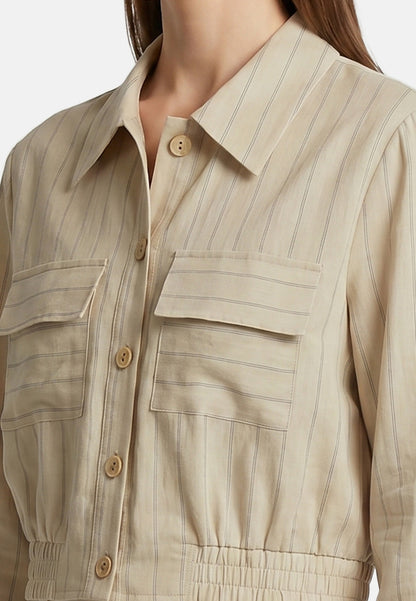 Camicia in Viscosa Beige Scuro