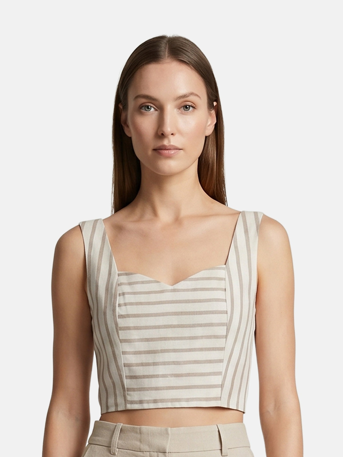 Canotta in Cotone Beige Scuro