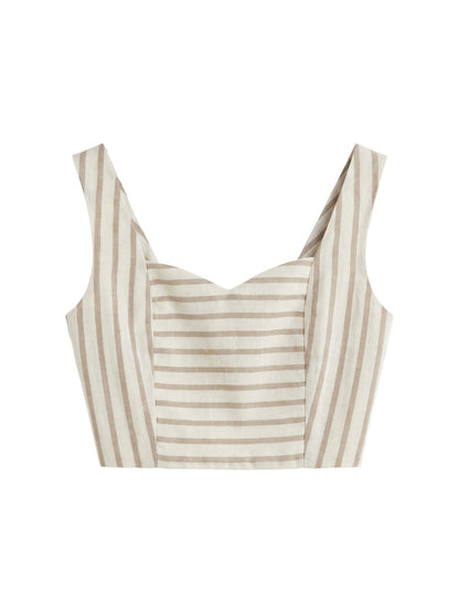Canotta in Cotone Beige Scuro