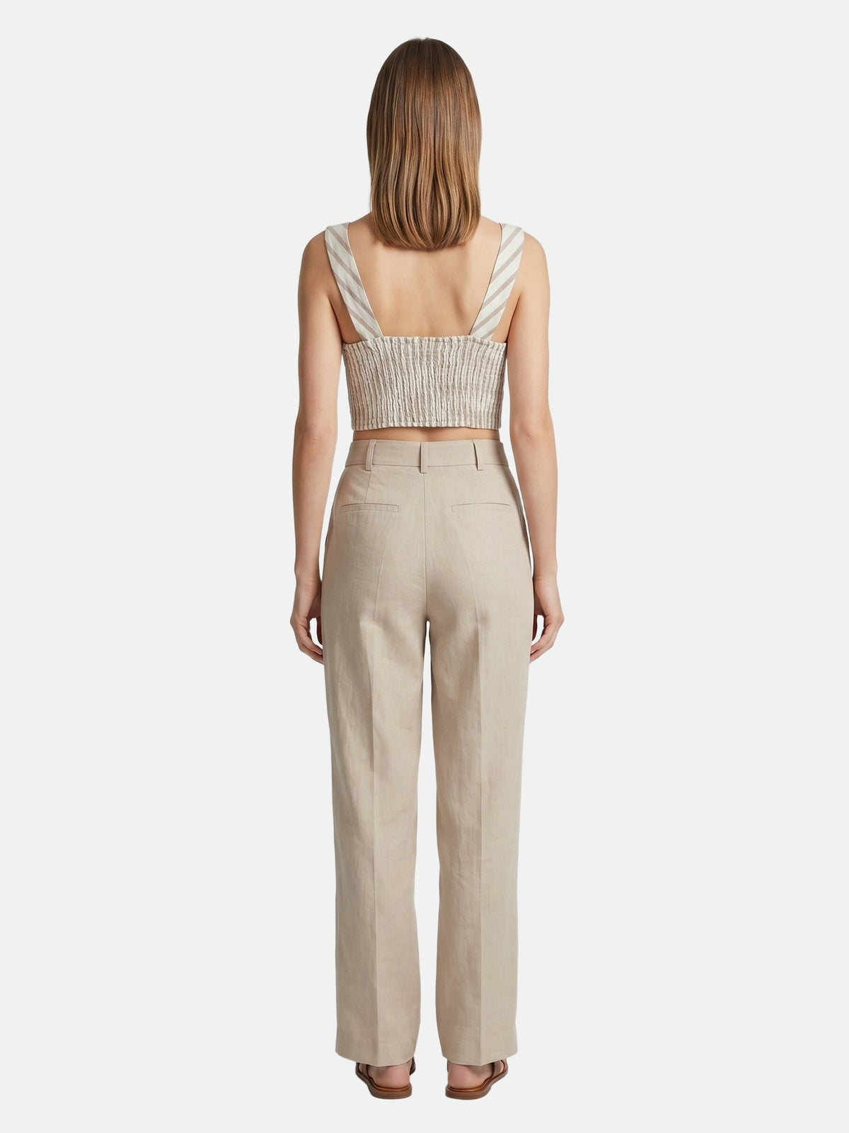 Canotta in Cotone Beige Scuro