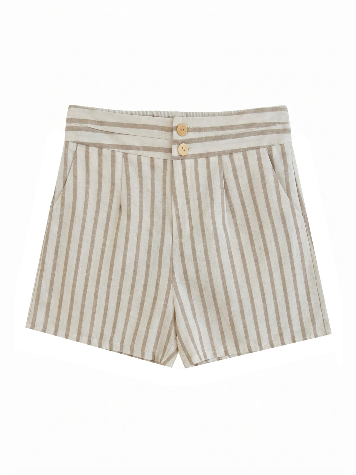 Pantaloncino in Cotone Beige Scuro