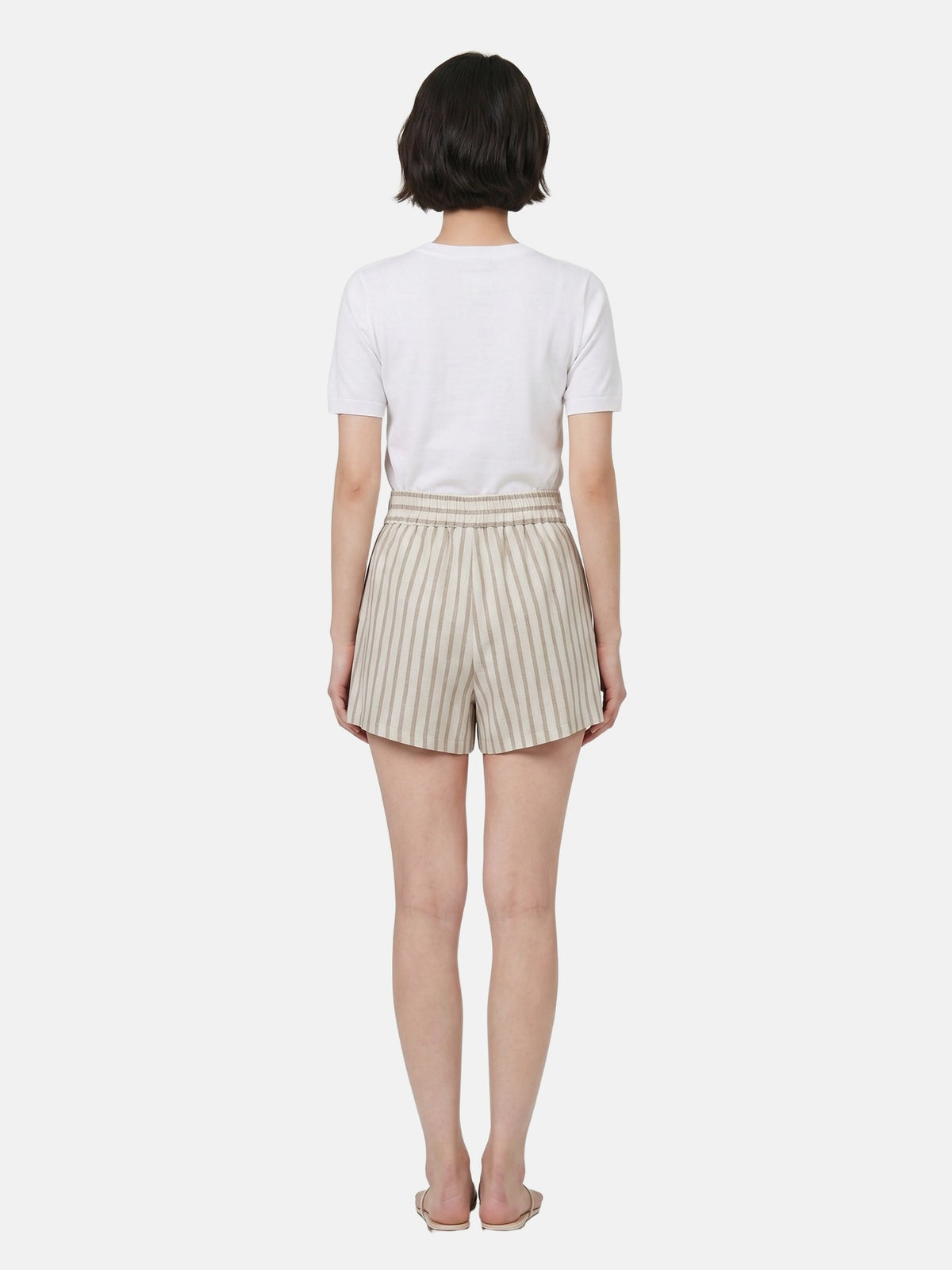 Pantaloncino in Cotone Beige Scuro