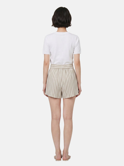 Pantaloncino in Cotone Beige Scuro