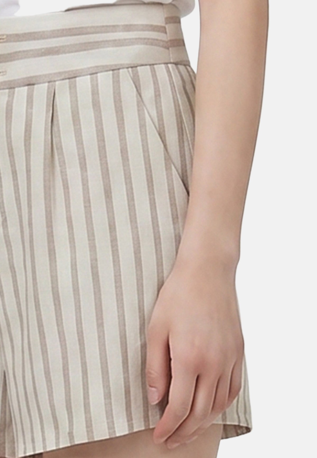 Pantaloncino in Cotone Beige Scuro