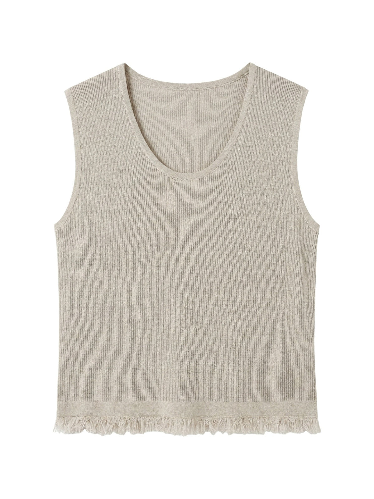 Canotta in Poliestere Beige