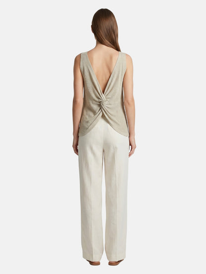 Canotta in Poliestere Beige