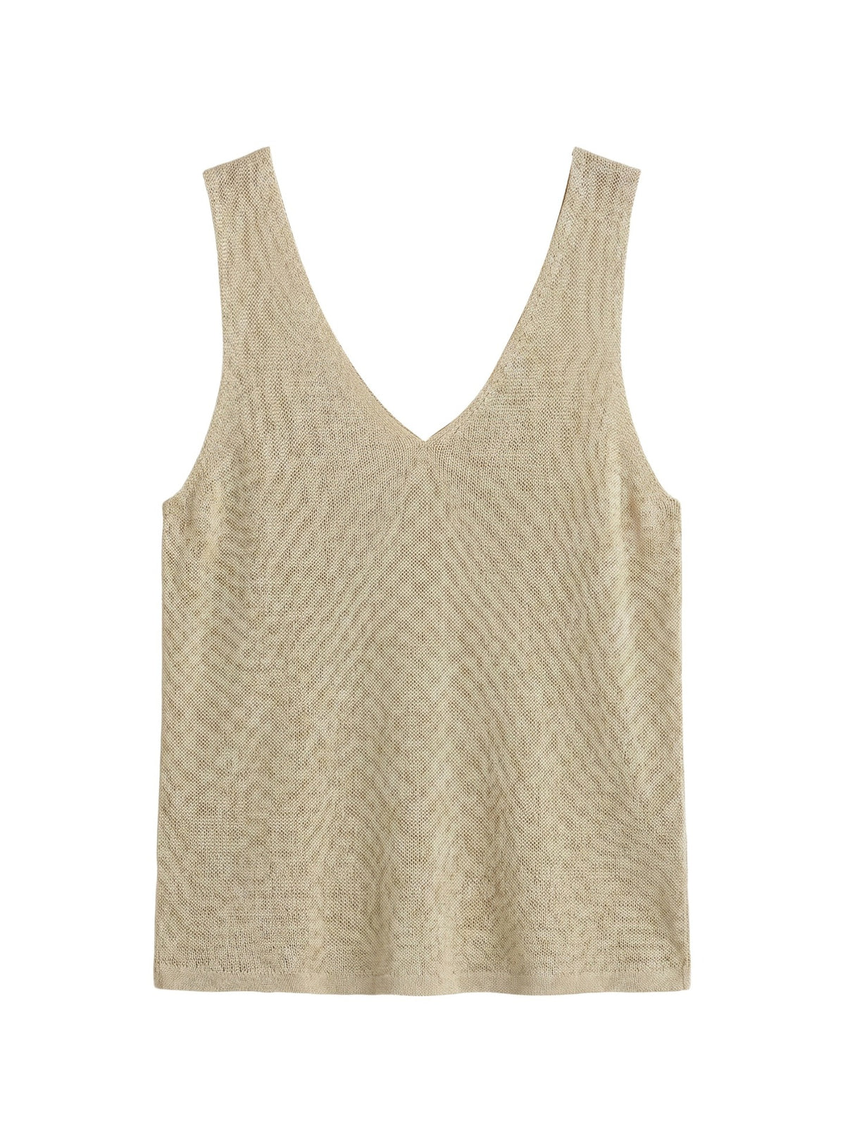 Canotta in Poliestere Beige