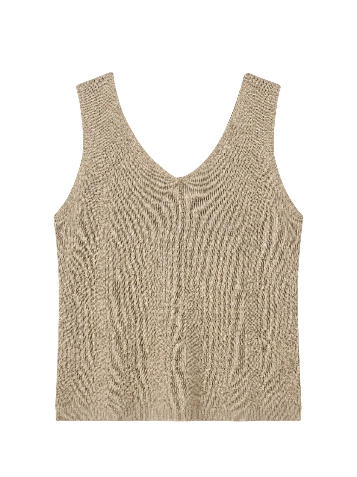 Canotta in Poliestere Beige Scuro