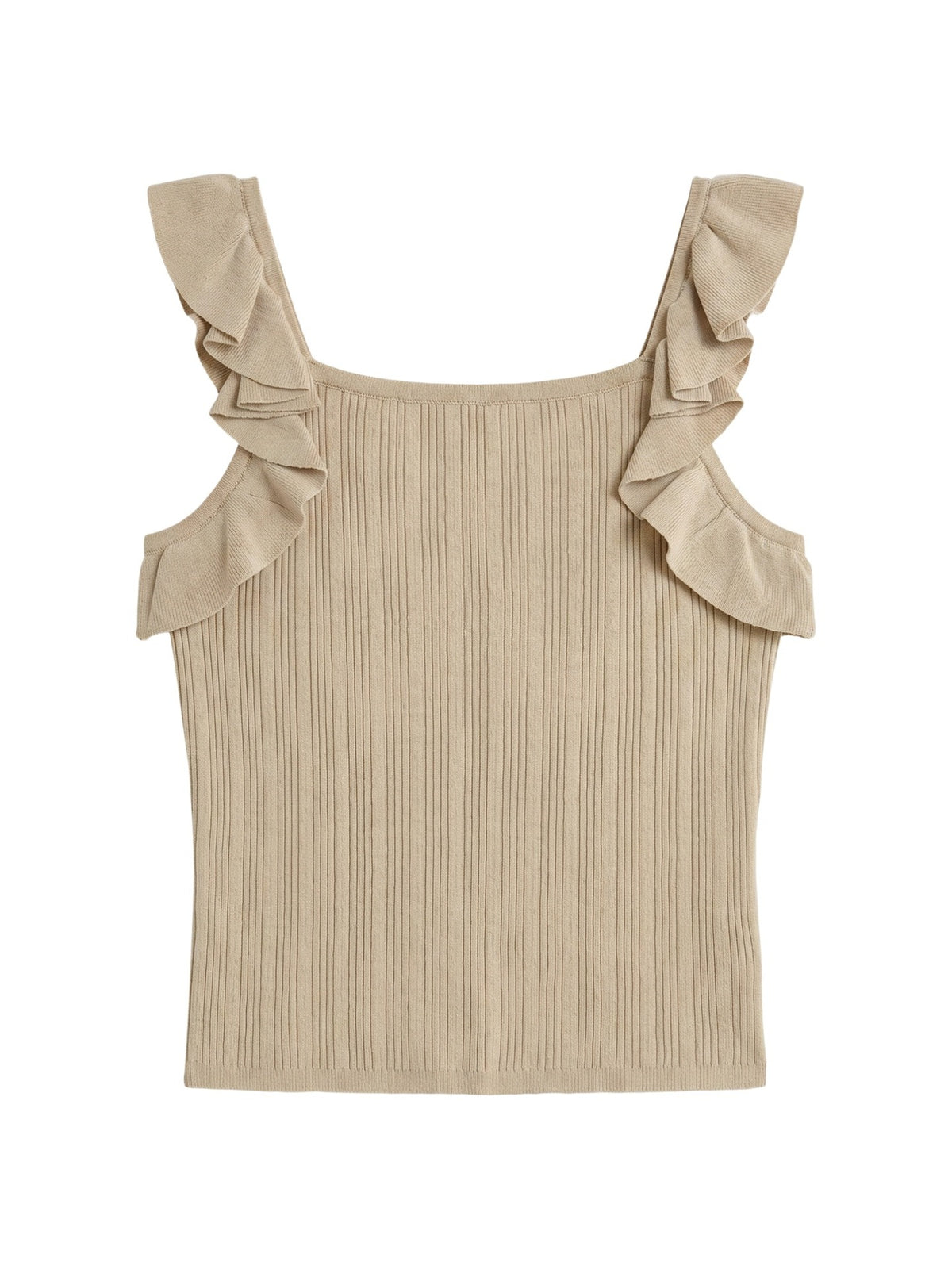 Canotta in Viscosa Beige
