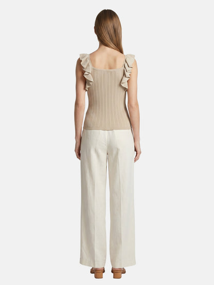 Canotta in Viscosa Beige