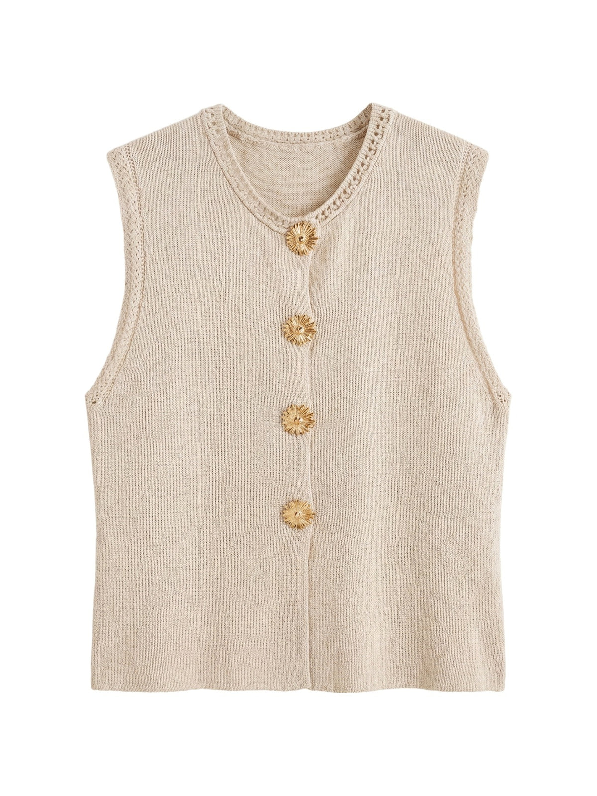 Canotta in Poliestere Beige