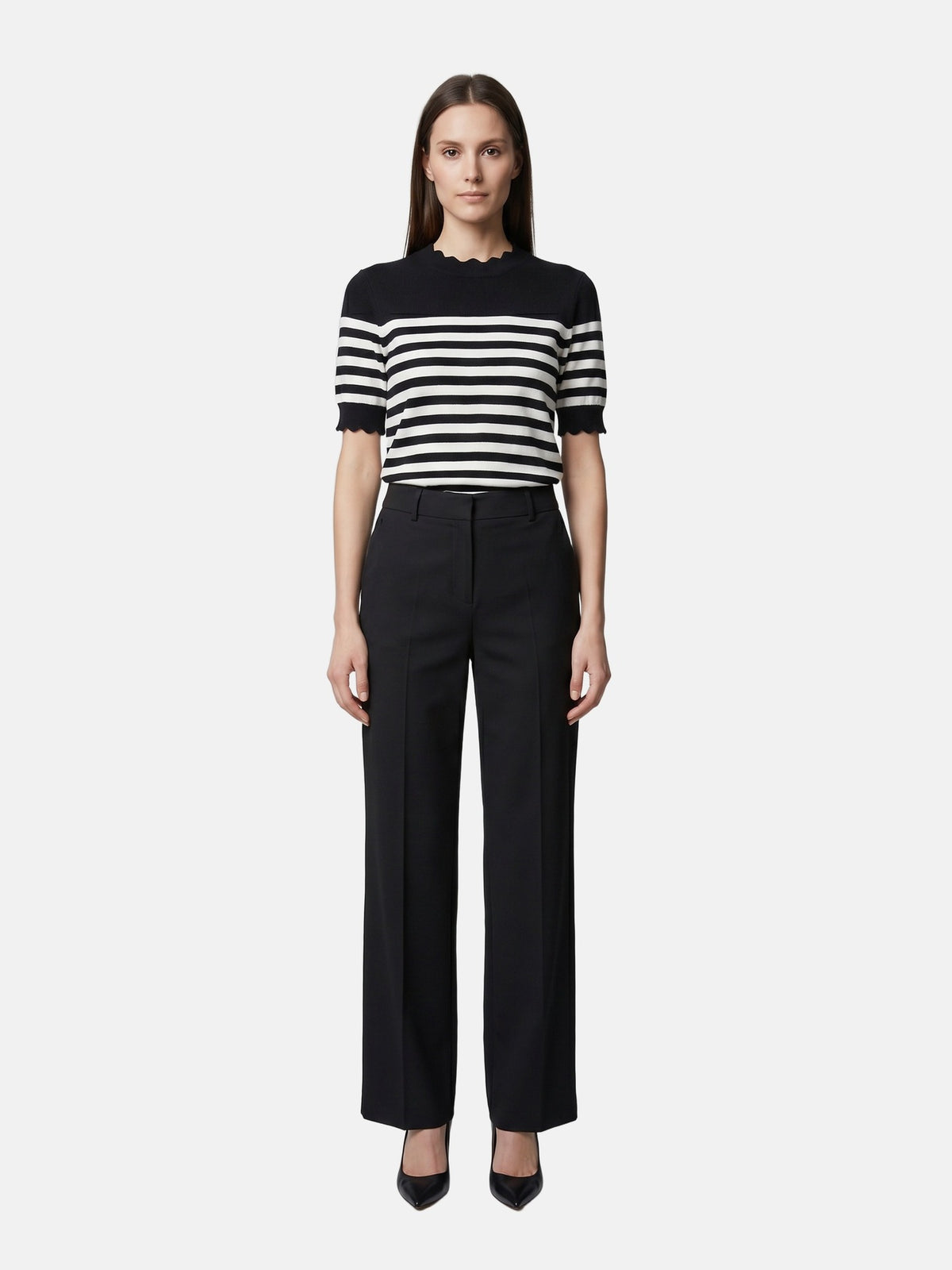T-shirt in Viscosa Nero