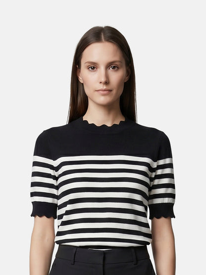 T-shirt in Viscosa Nero