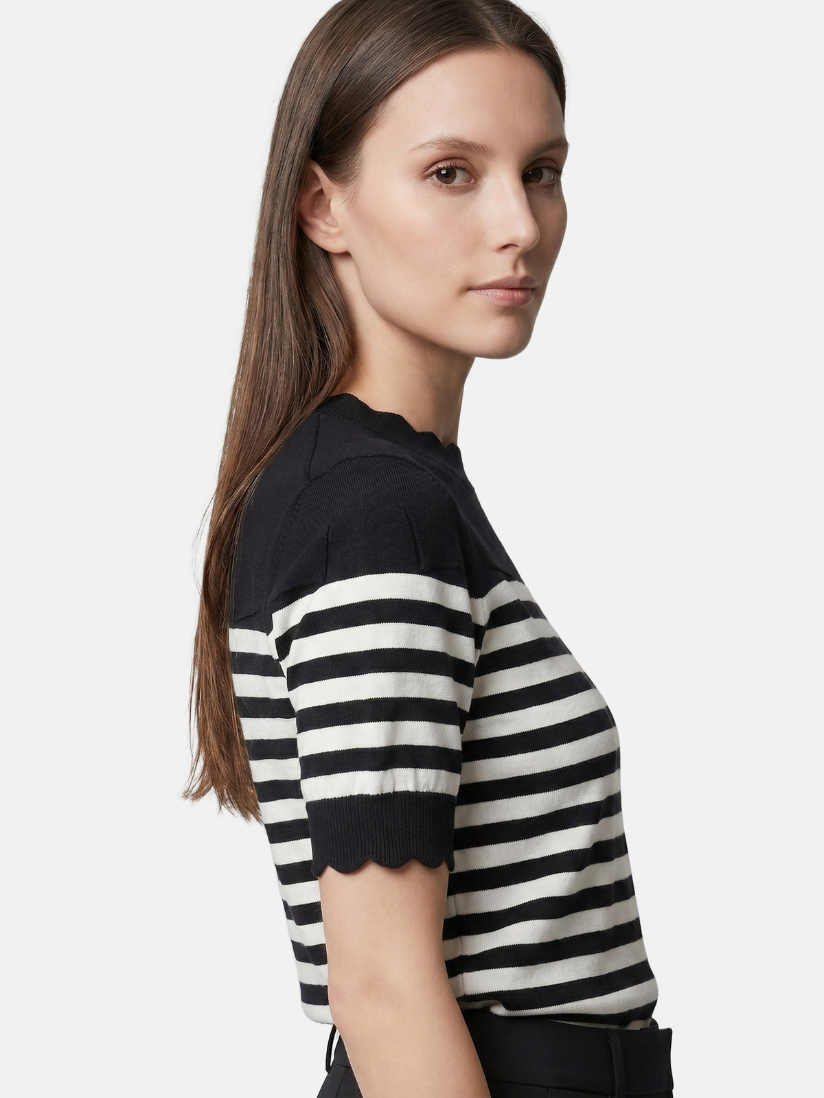 T-shirt in Viscosa Nero