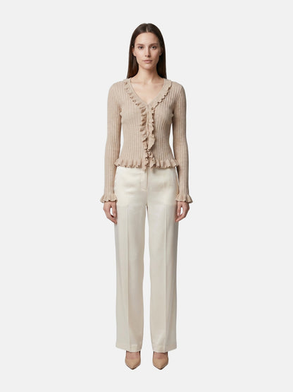 Blusa in Poliestere Beige