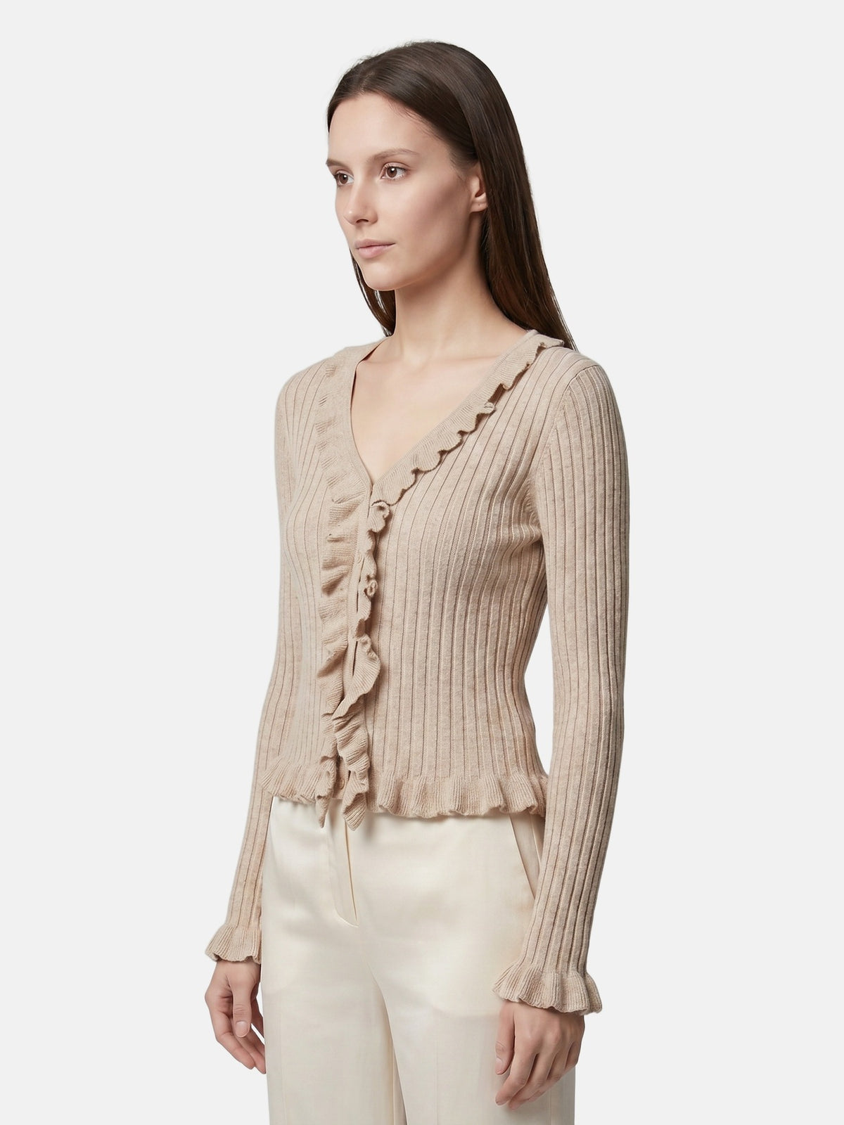 Blusa in Poliestere Beige