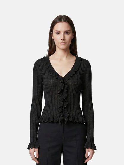 Blusa in Poliestere Nero