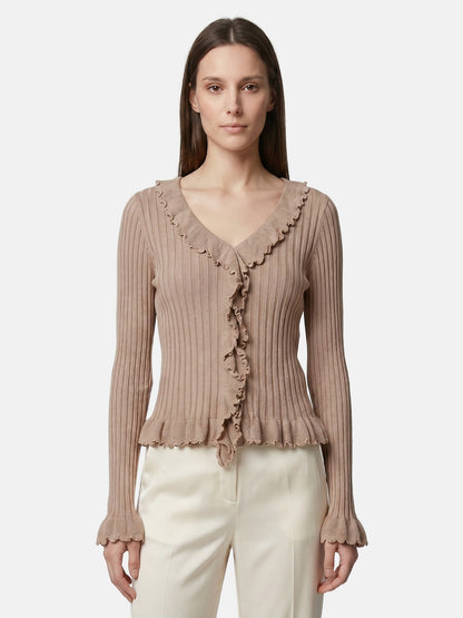 Blusa in Poliestere Beige Scuro
