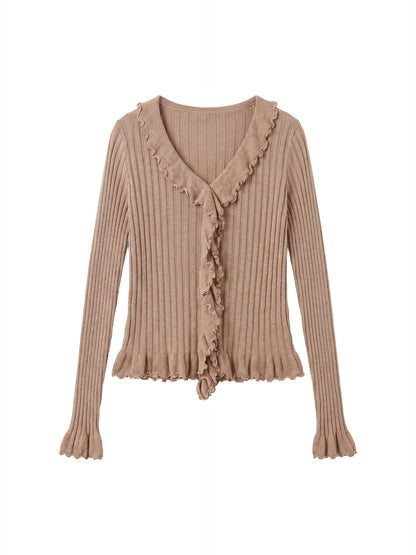 Blusa in Poliestere Beige Scuro