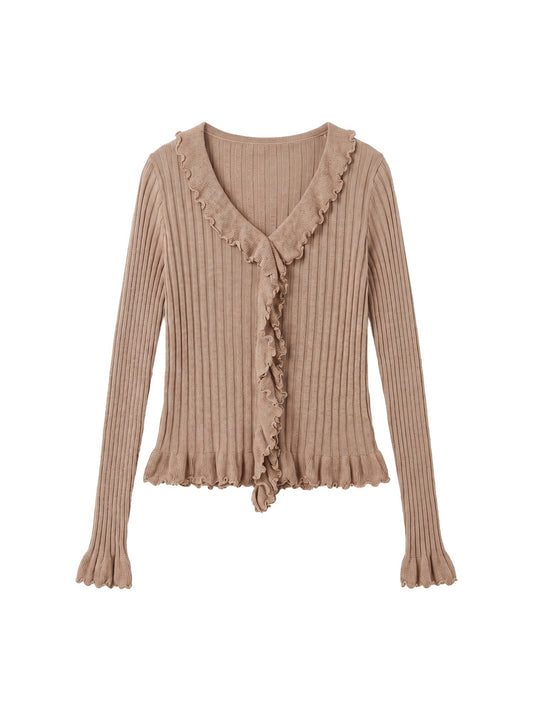 Blusa in Poliestere Beige Scuro