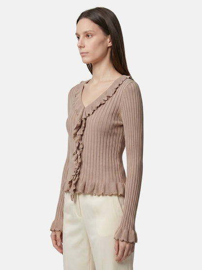Blusa in Poliestere Beige Scuro