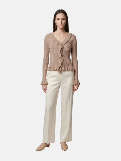 Blusa in Poliestere Beige Scuro