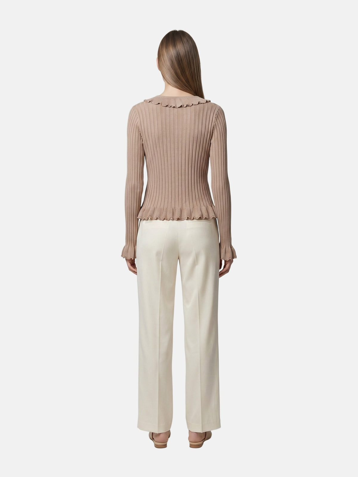 Blusa in Poliestere Beige Scuro