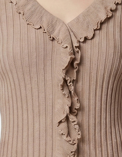 Blusa in Poliestere Beige Scuro