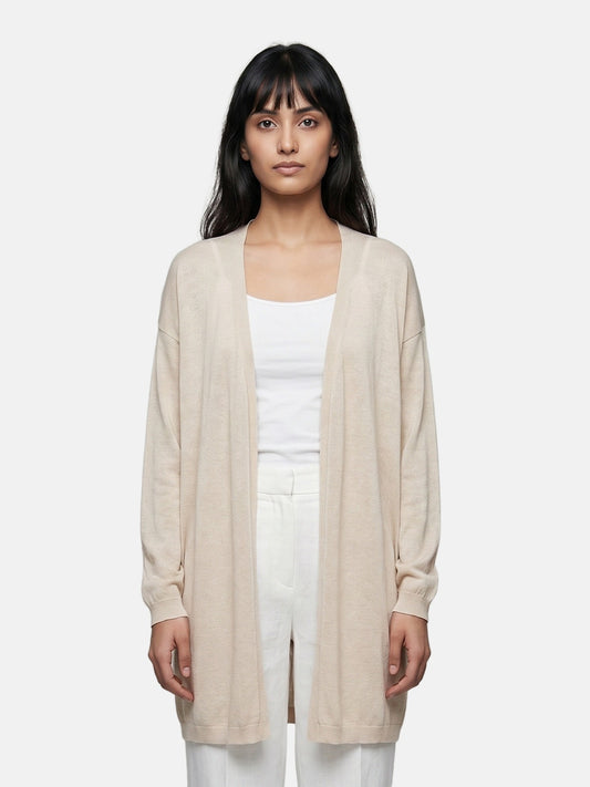 Cardigan in Viscosa Beige