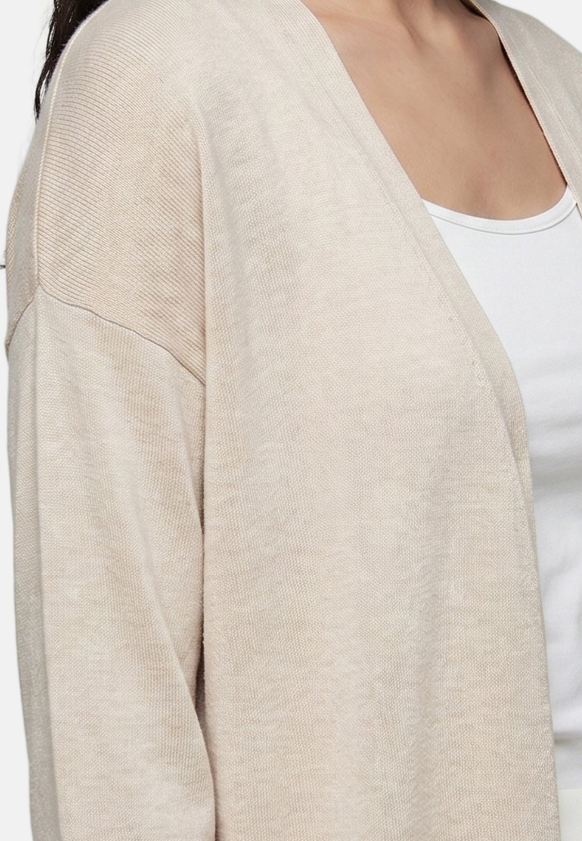 Cardigan in Viscosa Beige