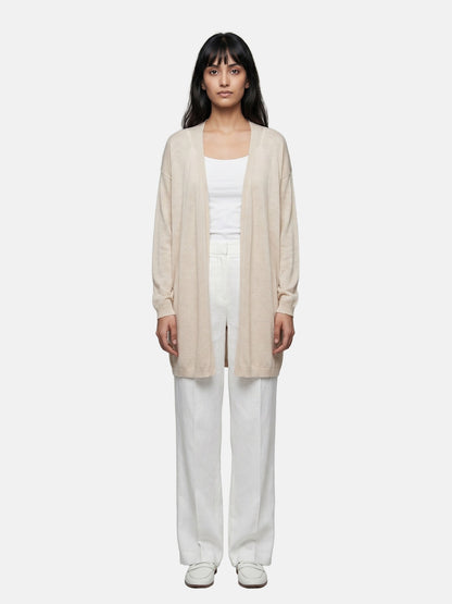 Cardigan in Viscosa Beige