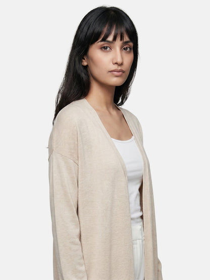 Cardigan in Viscosa Beige