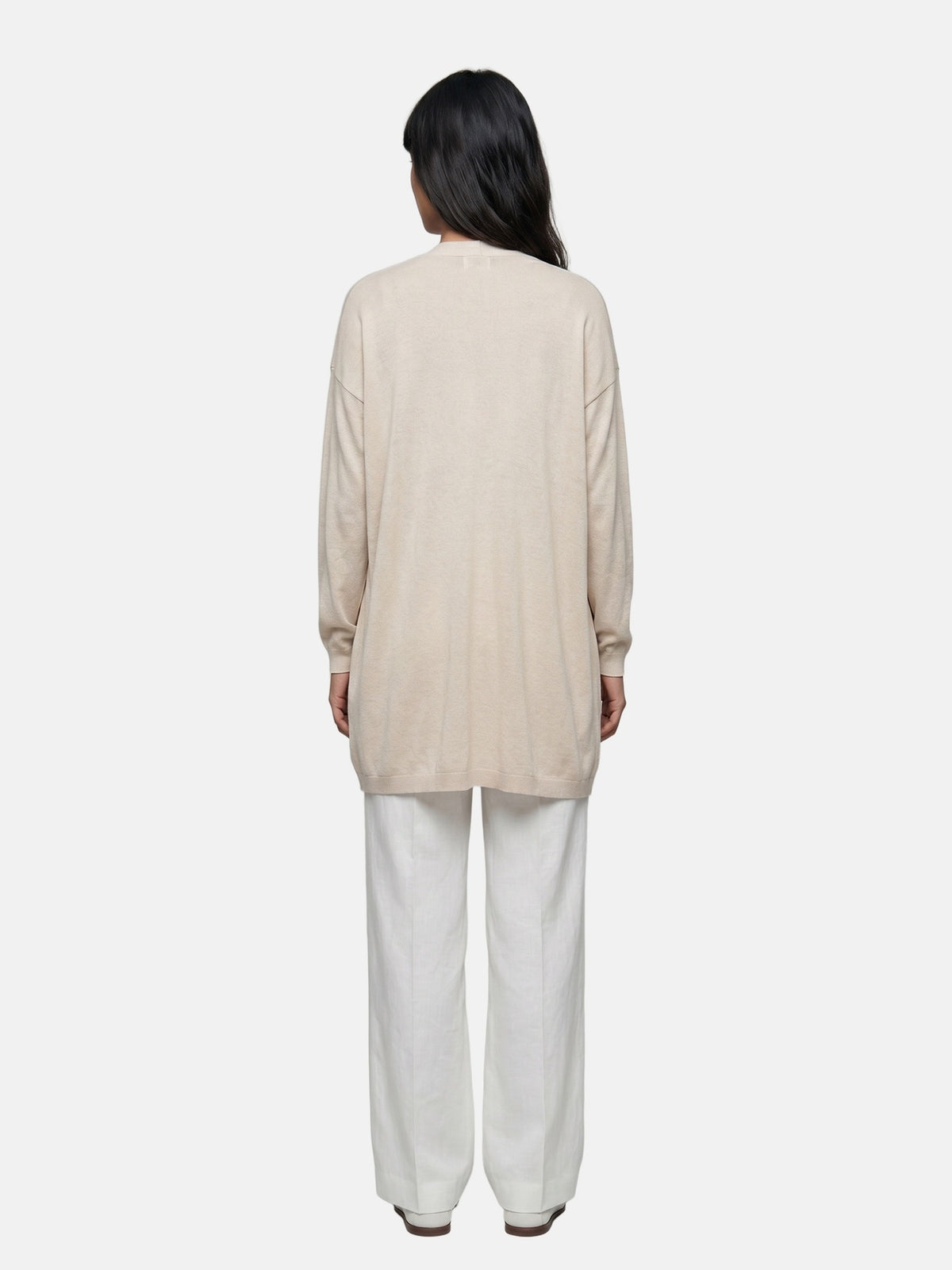 Cardigan in Viscosa Beige