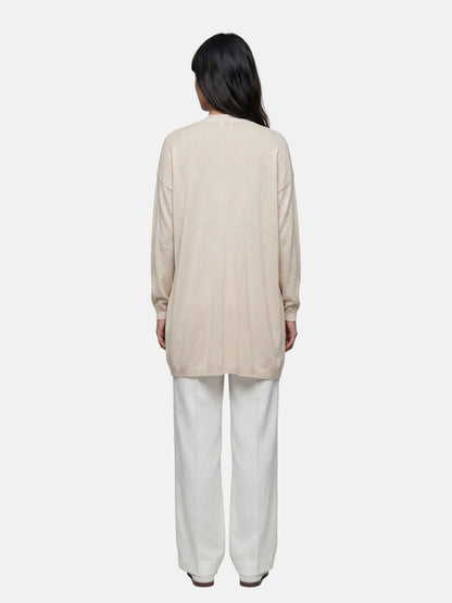Cardigan in Viscosa Beige