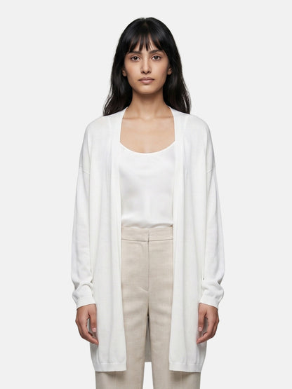 Cardigan in Viscosa Bianco