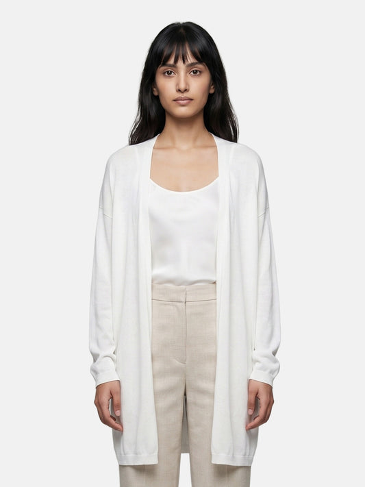 Cardigan in Viscosa Bianco