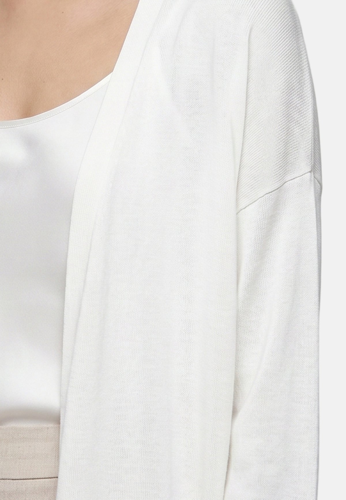 Cardigan in Viscosa Bianco