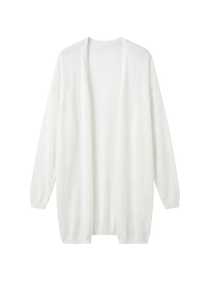 Cardigan in Viscosa Bianco