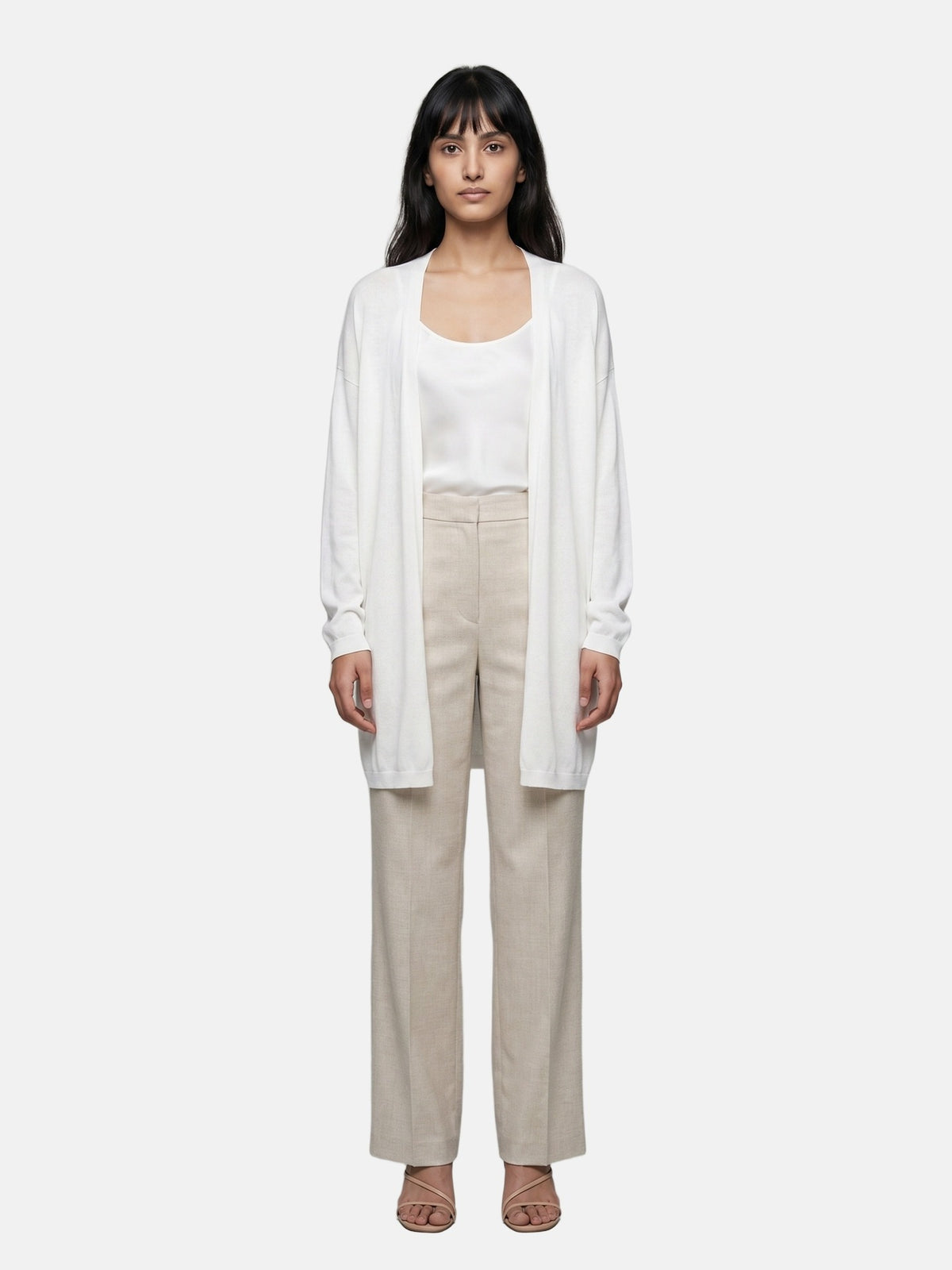Cardigan in Viscosa Bianco