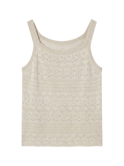 Canotta in Viscosa Beige