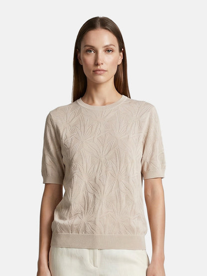 T-shirt in Viscosa Beige