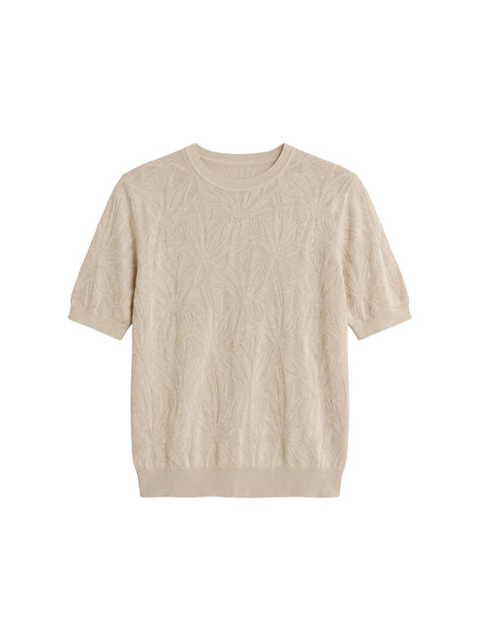 T-shirt in Viscosa Beige