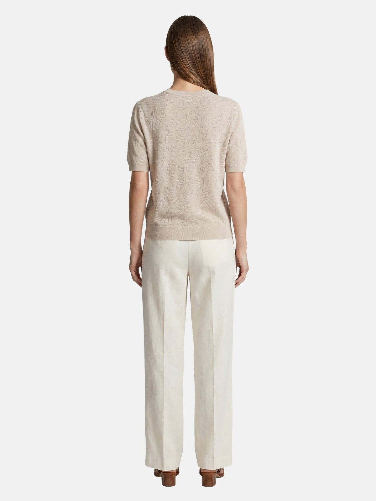 T-shirt in Viscosa Beige