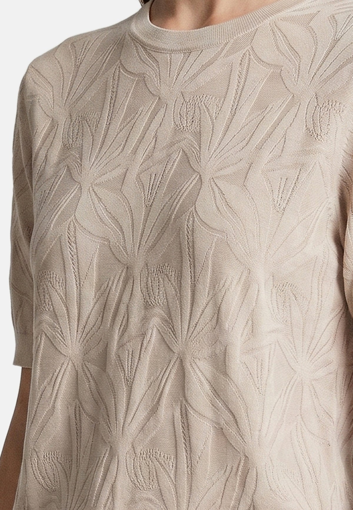 T-shirt in Viscosa Beige